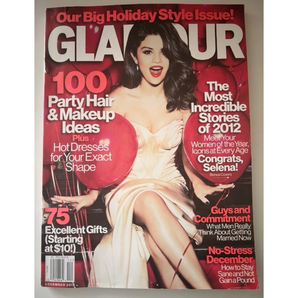 Glamour Magazine December 2012 - Selena Gomez Cover - Big Holiday Style Issue